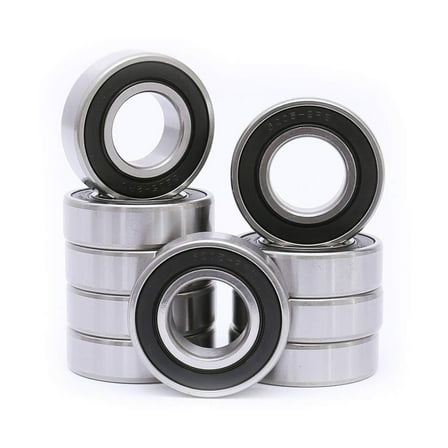 10 Pack 6205-2RS Double Rubber Seal Bearing 25x52x15mm,Pre Lubricated,Stable Performance,Cost Effective, Deep Groove Ball Bearings
