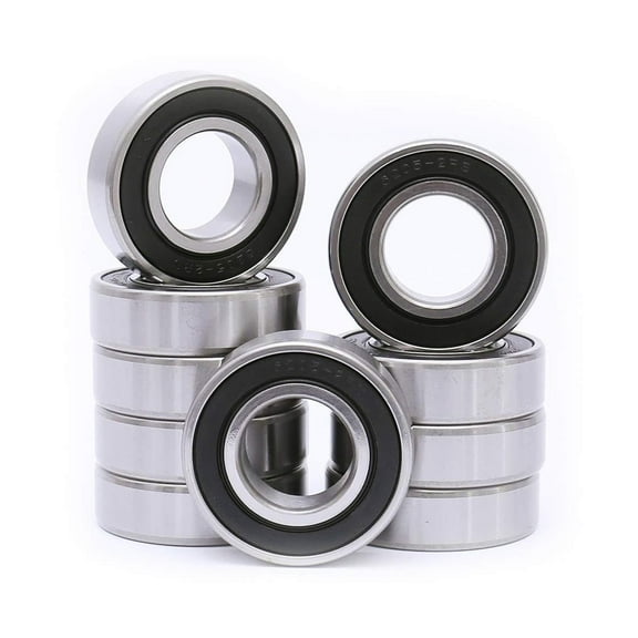 10 Pack 6205-2RS Double Rubber Seal Bearing 25x52x15mm,Pre Lubricated,Stable Performance,Cost Effective, Deep Groove Ball Bearings