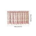 thumbnail image 3 of Floral Lace Edge Cafe Curtain – Semi-Sheer Tiered Window Valance, 39.37x19.69 Inches, Adjustable Rod Pocket, for Kitchen Bathroom Decor, 3 of 6