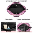 thumbnail image 3 of Lightpink Daisy Flower Purple Blooms Pattern Travel Tote Bags for Women Carry On,Large Weekender Bags for Women Travel,Multi Functional Duffle Bag for Work,Shopping,Sports, 3 of 5