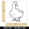 thumbnail image 2 of White Pekin Duck Self-Inking Rubber Stamp Ink Stamper - Black Ink - Small 1 Inch, 2 of 7