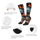 thumbnail image 3 of Balery Flame Metal Skull Calcetines novedosos Calcetines deportivos Calcetines hasta la rodilla Calcetines de algodón Calcetines originales y geniales, 3 of 6