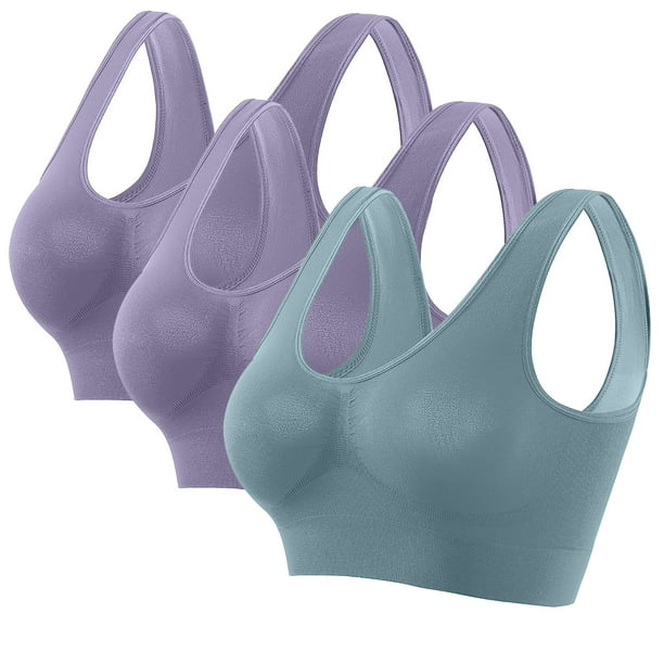 Xihbxyly Sujetador Deportivo Sin Aros, Top de Yoga Sin Costuras, Almohadillas Extraíbles, Tejido Ligero y Transpirable, Ideal para Uso Diario, Imprescindible para El Verano. Instrucciones de Lavado a
