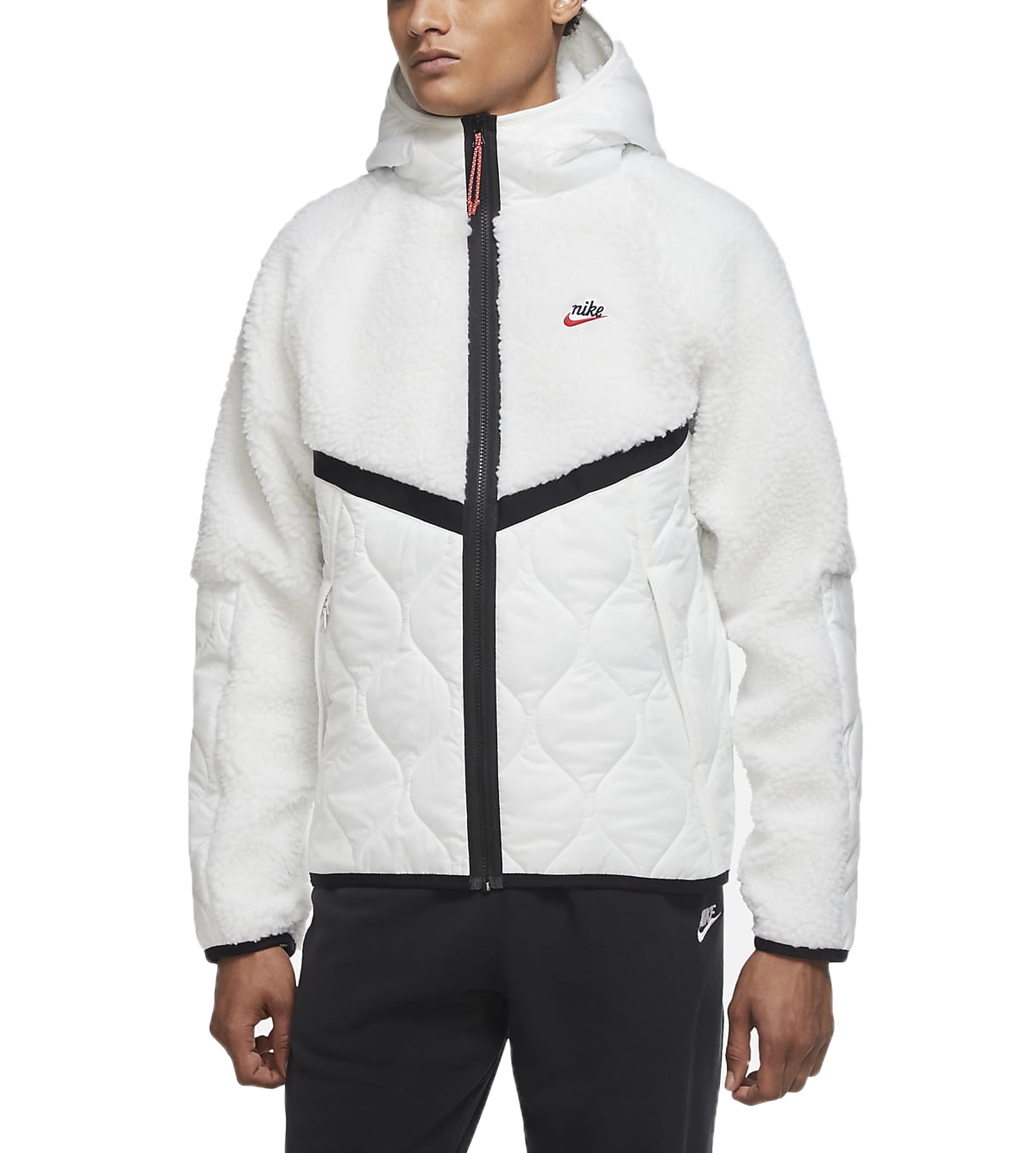 white puffer jacket mens nike