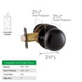 thumbnail image 6 of Design House Cambridge Passage Hall and Closet Door 2-Way Knob, Matte Black, 6 of 15
