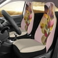 thumbnail image 3 of XMXT 2Pcs Car Seat Cover Decor Protector, Boho Golden Leaf Print Front Seat Covers for Cars SUVs, Universal Fit, 3 of 9