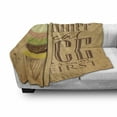 thumbnail image 3 of Saying Soft Flannel Fleece Throw Blanket, Vintage Life is Short Eat Ice Cream First Typography with Colorful Scoops on Cone, Cozy Plush for Indoor and Outdoor Use, 70" x 90", Multicolor, by Ambesonne, 3 of 6