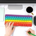 thumbnail image 3 of Juguete sensorial Rainbow Popping Silicone Game Toy Ansiedad y estrés Reliever Autismo Juguete para niños y adultos Ansiedad Silicona Descompresión Puzzle Macaron Keyboard Zhivalor 222669-1, 3 of 8