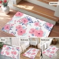 thumbnail image 5 of Entryway Rug 2'x3', Pink Watercolor Floral Small Rug for Kitchen Bathroom Door Mat Indoor Entrance, Spring Flower Abstract Art Non-Slip Area Rugs Floor Mats Carpet Front Door Rugs, 5 of 8