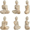 thumbnail image 3 of Teresa's Collections 6.3 Inches Meditating Buddha Statue Craft for Zen Decoration, Home Ornament Decoration, Boho Gold Statue for Office Table Living Room, 3 of 7