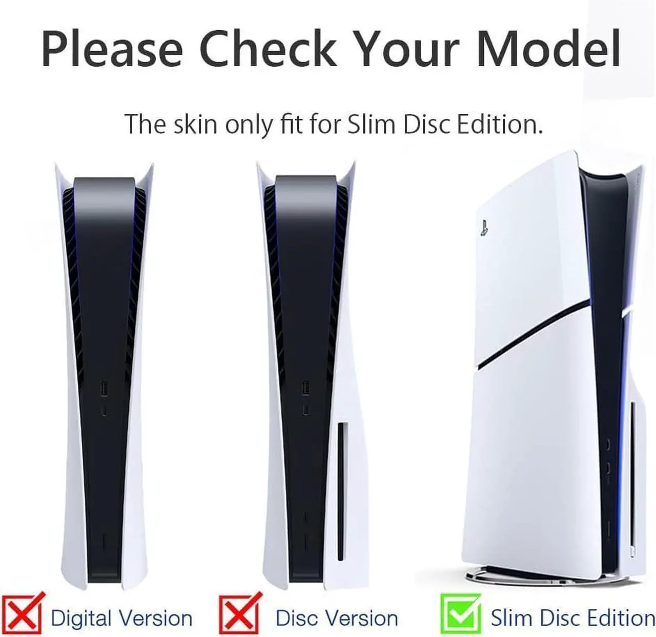 For PS5 Slim Disc Edition Skin - Slim Disc Console and Controller Accessories Cover Skins PS5 Controller Skin Gift ps5 Skins for Console Full Set PS5 Skin thumbnail 4