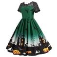 thumbnail image 2 of Likimi Hallowmas Dress For Women Dress Up Cartoon Print Stage Show Halloween Costumes For Performance Fashionable Cosplay Dresses Size Xl, 2 of 9