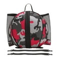 thumbnail image 1 of pitrice Basketball Bag Backpack Waterproof Mesh Pockets for Football Volleyball red, 1 of 9
