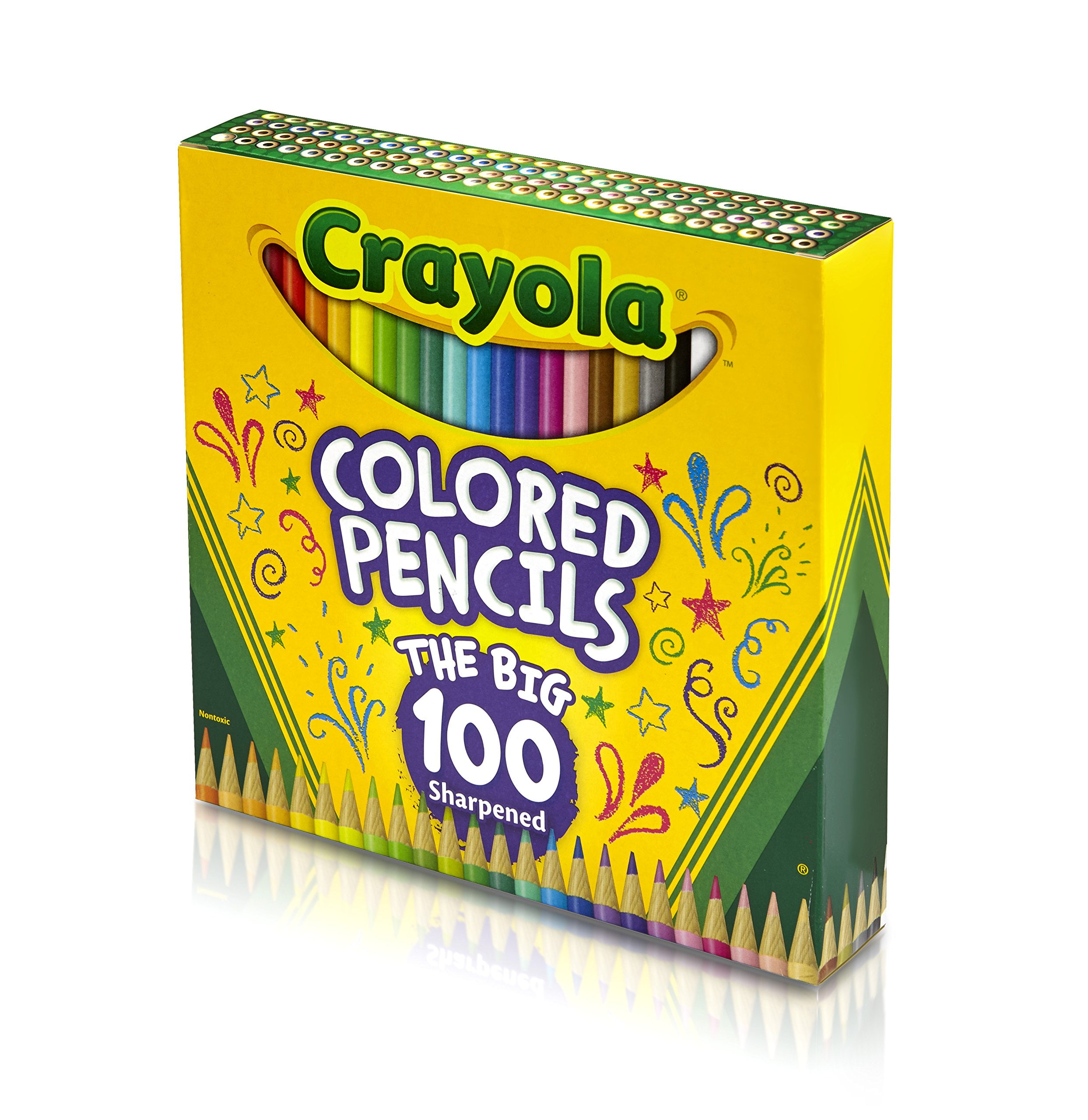 Crayola Different Colored Pencils, 100 Count, Adult Coloring