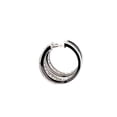 thumbnail image 3 of ARAIYA FINE JEWELRY 14K White Gold Baguette and Round-Shape Lab Grown Diamond Hoop Earrings (3 Cttw, D-F Color, VS1 Clarity), 3 of 7