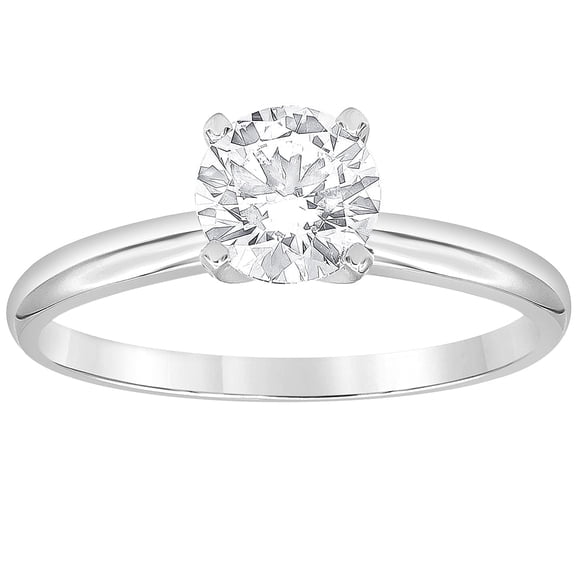 Unique Moments 1.5 Ct Lab Grown Diamond Solitaire Ring in 14K White Gold