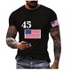 thumbnail image 1 of Mens Casual Pantalones Cortos Raya Impresión Suéter Fitness Deportes Camiseta, Poliéster Cuello Redondo Blusa para Al Aire Libre, Diario Y Primavera Verano Desgaste, 1 of 2