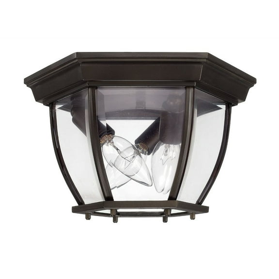 Capital Lighting 9802 Outdoor 3 Light 11" Wide Outdoor Flush Mount Bowl Ceiling Fixture -