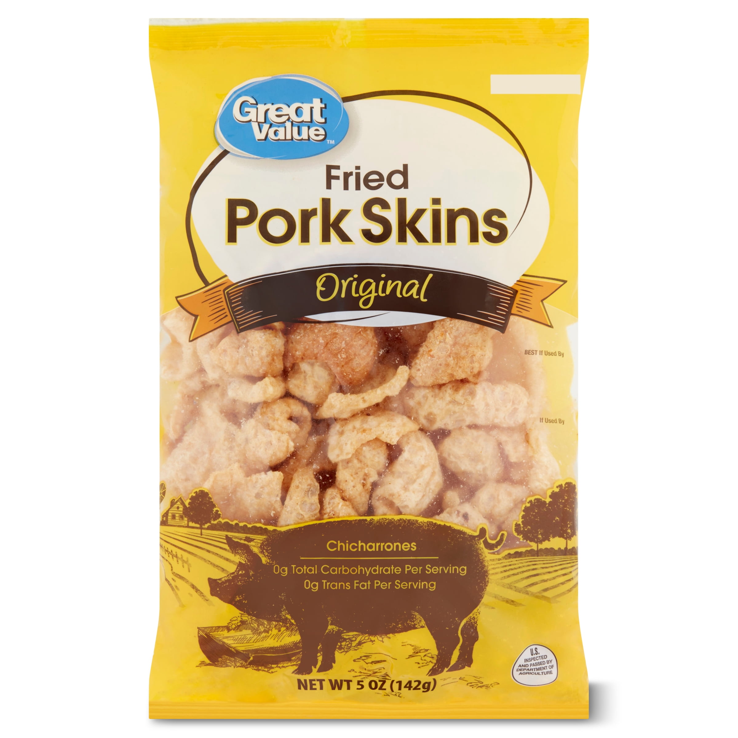 Great Value Fried Pork Skins, Original, 5 Oz