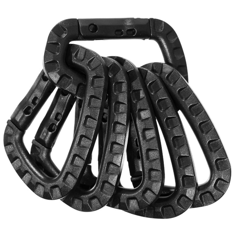 Tactical Carabiner Keychain 6 Pack Hard Polymer Lightweight