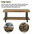 thumbnail image 3 of Rectangle Rustic Natural Coffee Table with Open Shelf Mid-Century Coffee Table with Wood Top for Living Room, Metal Frame Metal Legs Rustic Coffee Table Easy Assembly, 3 of 7