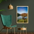 thumbnail image 2 of Scenery Wall Art with Frame, Lake View Fishing Countryside Themed Trees and Reeds Work of Art Photo, Printed Fabric Poster for Bathroom Living Room, 23" x 35", Multicolor, by Ambesonne, 2 of 2