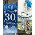 thumbnail image 4 of BIRLON 30th Birthday Decorations, Men Birthday Party Supplies, Happy Birthday Poster and Pennants, Blue Balloon, Silver Balloon, Happy Birthday Printed Balloon(Blue Silver), 4 of 5