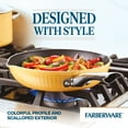 thumbnail image 5 of Farberware Style 10 Inch Nonstick Cookware Frying Pan, Dishwasher Safe and Oven Safe to 500°F, Yellow, 5 of 14