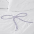 thumbnail image 2 of Truly Soft Textured Bow-Embroidered White and Lavender 3-Piece King Comforter Set, OEKO-TEX Certified, 2 of 8