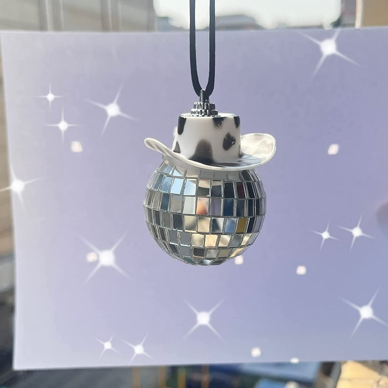 Disco Ball Car Mirror Hanging Accessories,Disco Cowgirl Car Charm,Disco  Ball Car Mirror Ornament Decoration for Women. - Yahoo Shopping