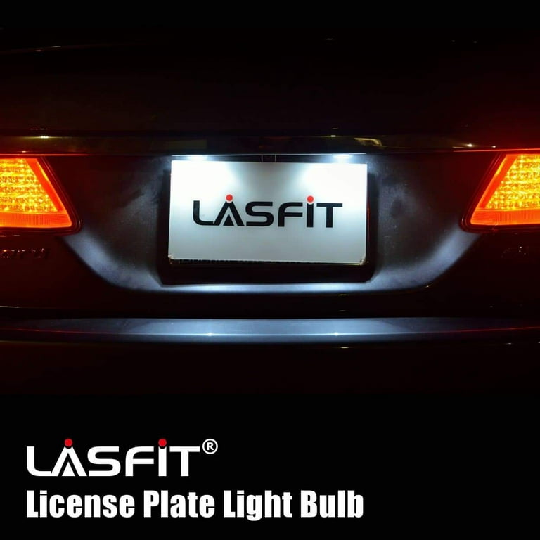 Lasfit 194 168 2825 T10 W5W LED Bulbs License Plate Light + Side Marker Light Bulbs Xenon White & Amber (Regular)