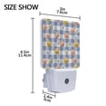 thumbnail image 4 of Blue Gingham Pattern with Small Flowers LED Night Light Sensor Lamp Plug-in Adjustable Brightness 2 Pack, 4 of 7