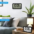 thumbnail image 2 of Clock with Indoor Temperature & Humidity Digital Wall Clock Desk Clock Seniors, 2 of 19