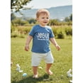 thumbnail image 3 of BemeyourBBs Jesus Love Me Toddler Baby Boys Easter Outfit Cute Summer Clothes Short Sleeve Letters Printed T Shirt Tops Shorts Set 2Pcs Baby Christening Clothes, 3 of 9