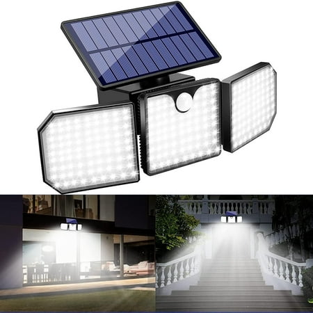

Outdoor Super Bright Solar Lamps with 3 Heads 230LED IP65 Waterproof