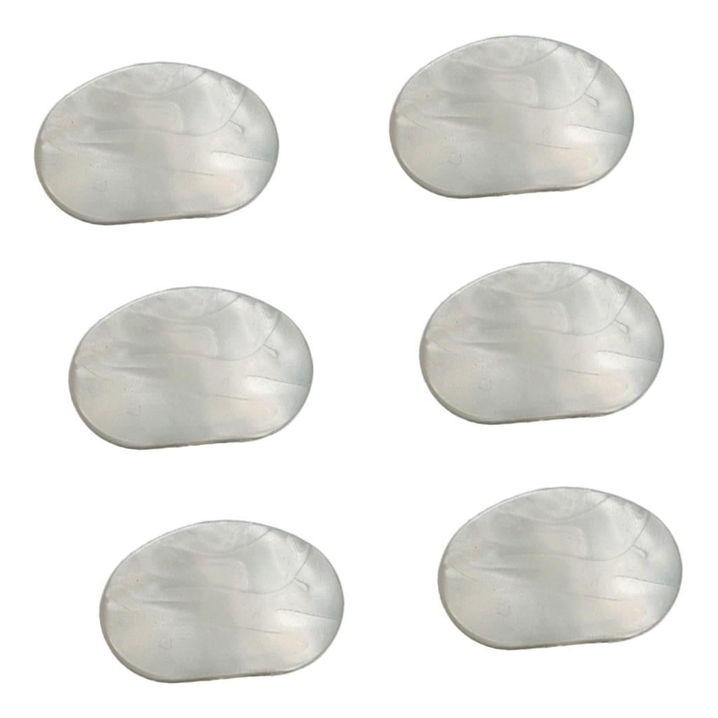 Rushawy 6x6pcs Guitar Tuning Pegs Machine Heads Replacement Pearl Knobs White