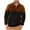 Noir, variante sur NaWent Chandail pour Homme en Liquidation, Chandail à Demi-Glissière, Chandail Matelassé, Chandail à Manches Longues, Col Montant, Chandail à Blocs de Couleur, Brun 14(3TG)