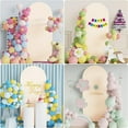 thumbnail image 4 of AMERTEER Wedding Arch Cover Spandex Fitted Wedding Arch Stand Covers Round Top  Arch Backdrop Cover for Birthday Party Ceremony Banquet Decoration White, 4 of 4