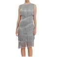 thumbnail image 2 of Women's Clothing Dgankt Women’s Round-Neck Dresses Flapper Dresses 20s with All-Over Fringe Mini Dresses, 2 of 7