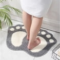 thumbnail image 2 of Non-Slip Bath Mat, Quick-Drying Bathroom Kitchen Mat Absorbs Water for Bedroom, Kitchen, Hallway, Entrance, Cotton, Gray, Large 60 40cm, 2 of 4