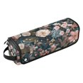 thumbnail image 2 of Hair Tool Organizer Bag with Heat Resistant Mat Removable Travel Storage Case for Hot Air Brushes Curling Irons Pale Pink Flowers, 2 of 8