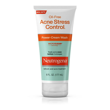 Neutrogena Oil-Free Acne Stress Control Power-Cream Face Wash 6 fl. (Best Oil Control Products For Face)
