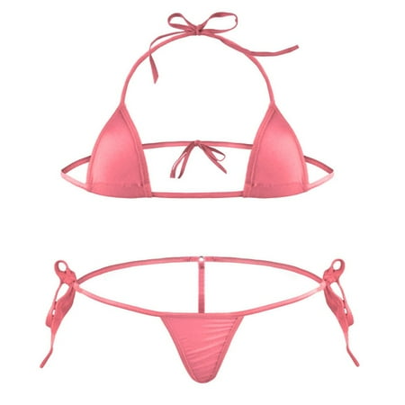 sentaili Womens Brazilian Swimwear Thong Bikini Set Bra G-String Underwear Sexy Lingerie