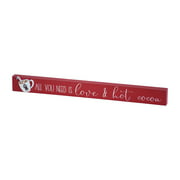Parisloft All You Need Is Love & Hot Cocoa Wooden Tabletop Sign