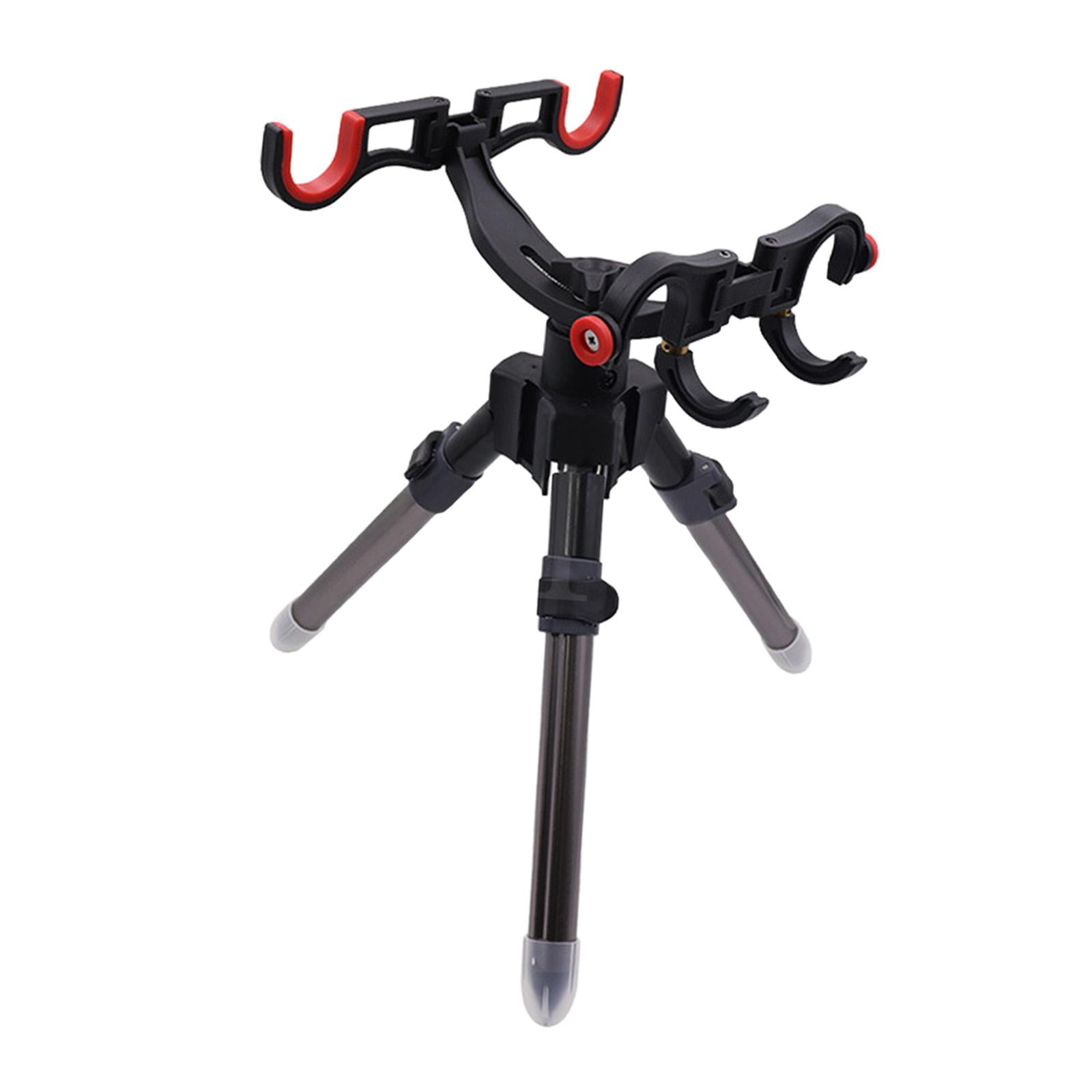 Nishiyuenyi Fishing Rod Tripod Bracket Adjustable Aluminum Alloy Fishing Rod Holder Foldable Short GrayBlack 32cm