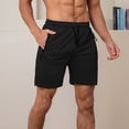 thumbnail image 6 of Razzly Male Summer Shorts Solid Color Tie Suit Cool Breathable Five Quarter Pants Sweat Short Training Shorts for Men Quick Y Shorts Cool Shorts Men Shorts for Exercise Volleyball Shorts(Black,XL), 6 of 9