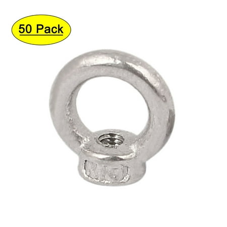 

M3 Thread Dia 304 Stainless Steel Ring Shape Lifting Eye Nut 50PCS