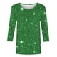 thumbnail image 5 of Tejiojio Women's Sequin Top Round Neck 3/4 Sleeves Sparkly Casual Party Blouse S-2XL, 5 of 5