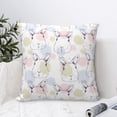 thumbnail image 4 of Pofeuu Hand Drawn Rabbit Print Double-sided plush pillowcase Square Throw Pillow Covers Pillows Cover for Living Room Bedroom Sofa Couch Cushion Cover（No pillow core）-18"x18", 4 of 7