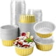 thumbnail image 4 of Nvzi Paquete de 100 mini moldes desechables para pasteles, moldes circulares de aluminio para hornear, moldes pequeños para pasteles de 8,3 x 8,3 cm, recipientes para cupcakes individuales (verde), 4 of 5